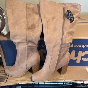 Style & Co. Taupe Heeled Boots